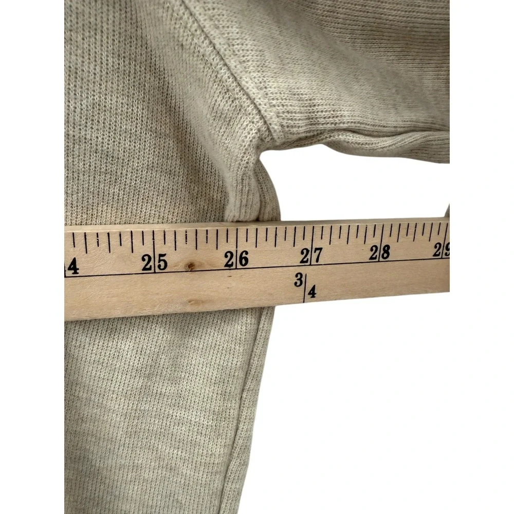 Polo Ralph Lauren Quarter-Zip Men's XL Beige Estate-Rib Pullover Sweater STAIN